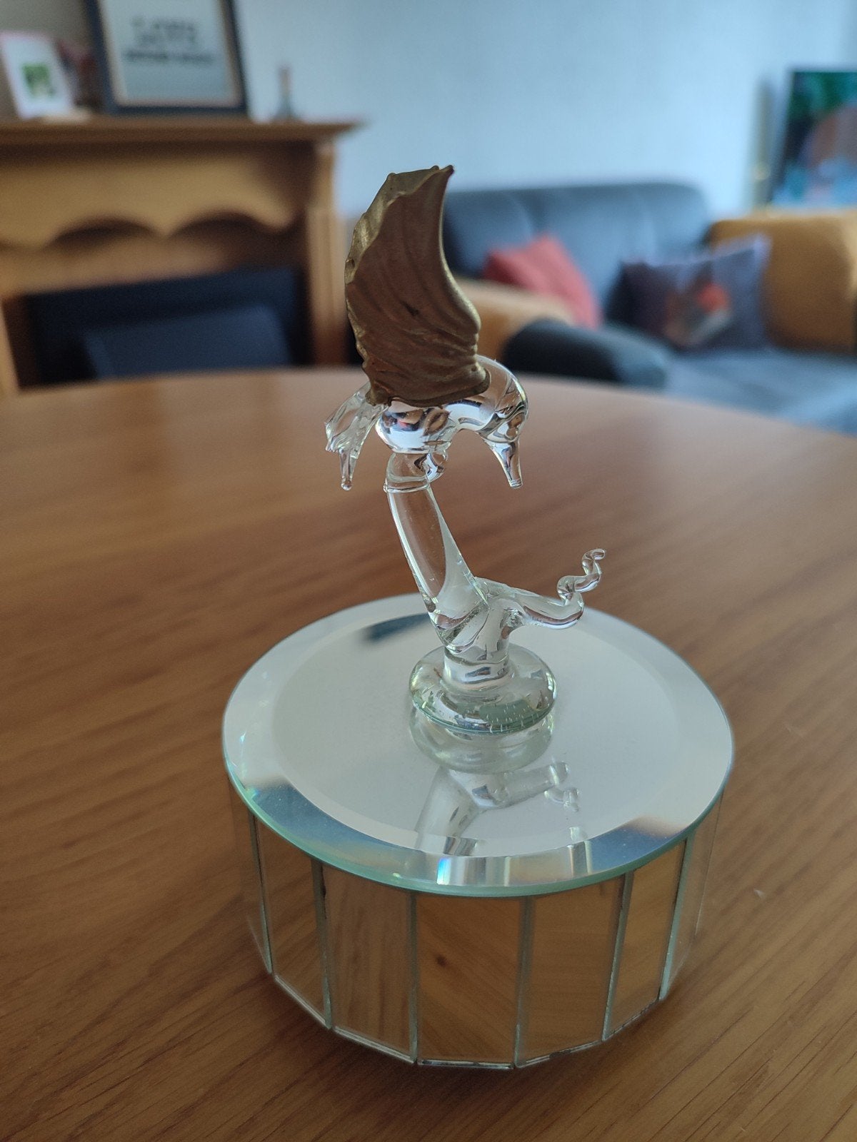 Speeldoosje spiegel kolibrie, Ophalen of Verzenden, Rond, Minder dan 50 cm
