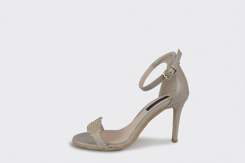 Italiaanse Sandalen - Beige Leder - Maat 40 - NIEUW, Beige, Nieuw, Sandalen of Muiltjes, Ophalen of Verzenden
