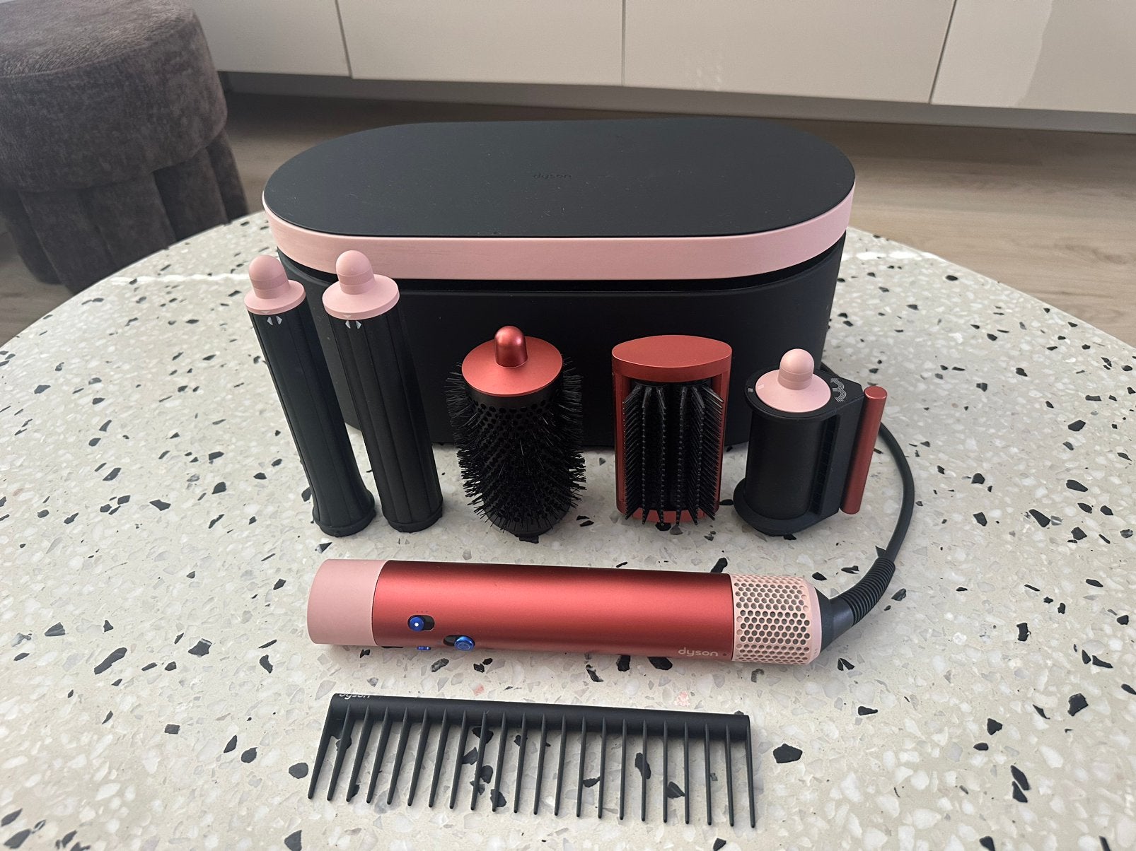 Dyson Airwrap Long complete, Ophalen, Zo goed als nieuw, Föhn of Haardroger