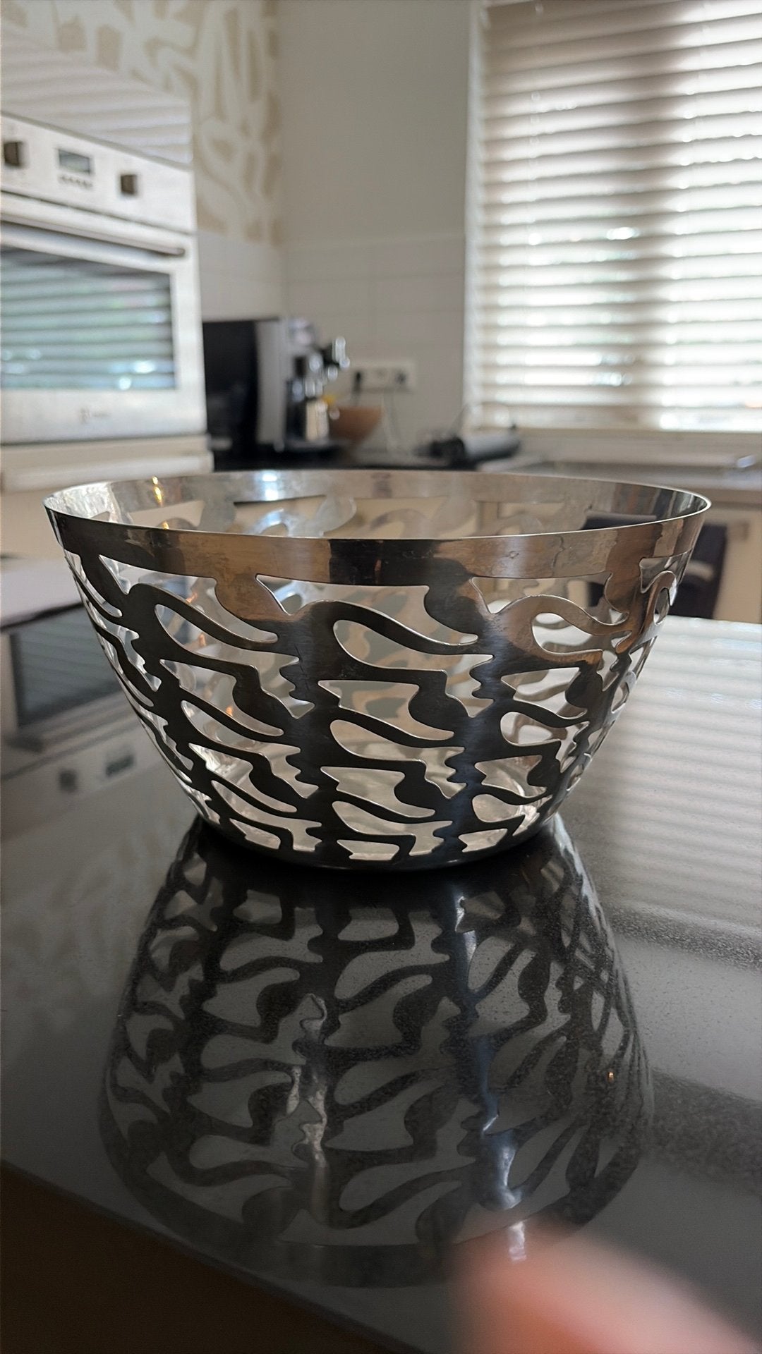 Fruitschaal replica Alessi, Gebruikt, Schaal, Rond, Ophalen of Verzenden
