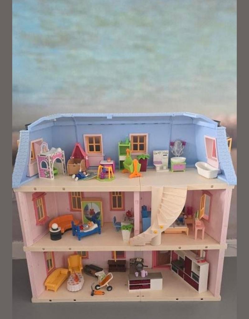 Groot Playmobil Poppenhuis met complete inrichting, Ophalen, Gebruikt, Poppenhuis