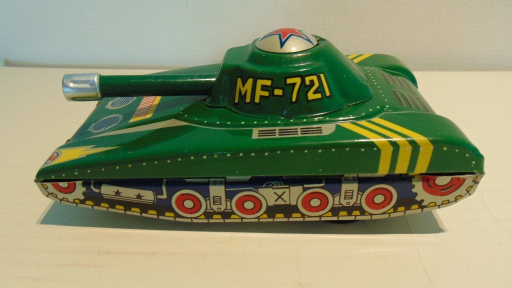 Blikken Light Tank MF 721 jaren 60, Ophalen of Verzenden, Gebruikt