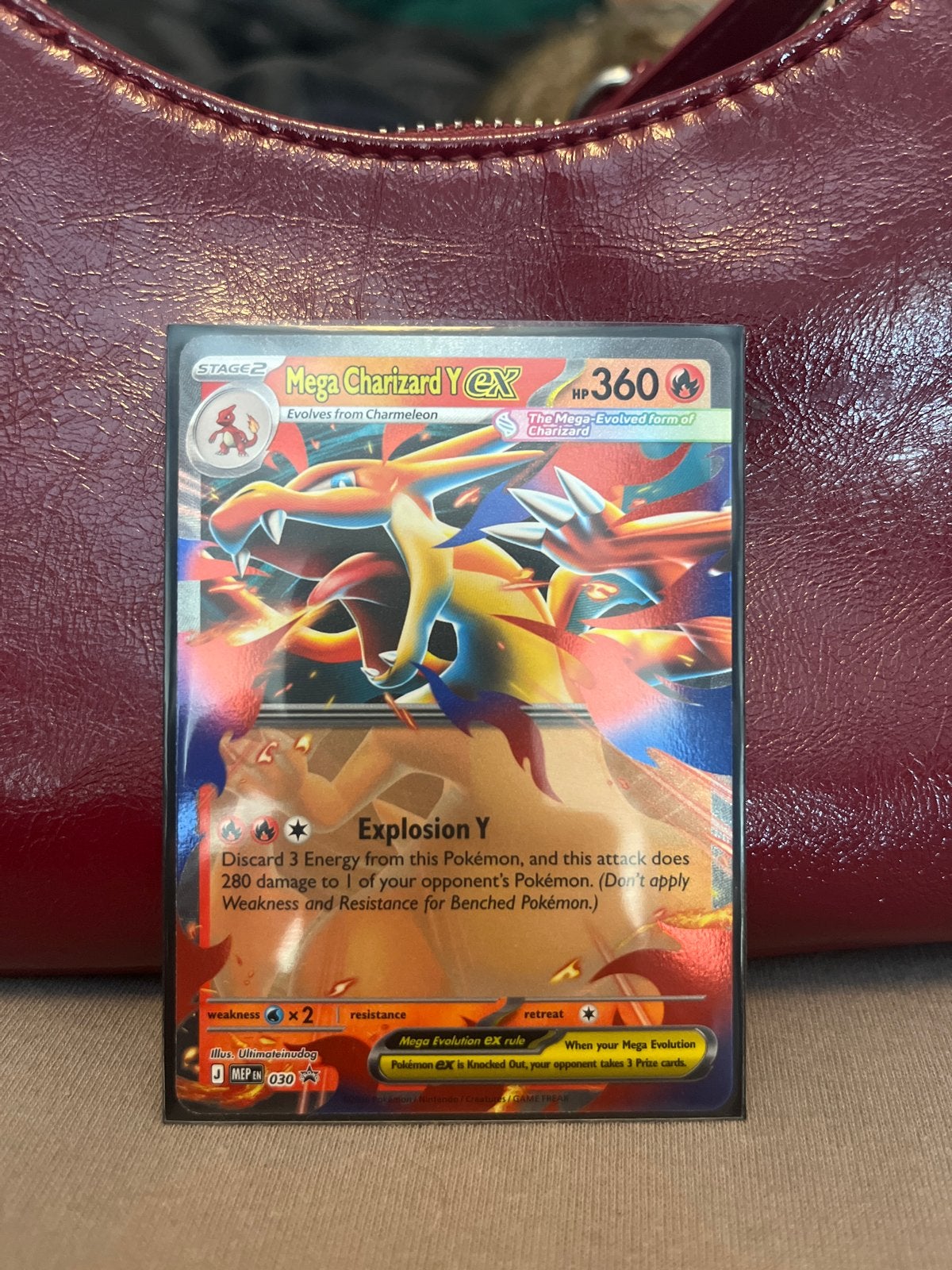 Mega Charizard Y EX #030 - Pokemon Kaart, Ophalen of Verzenden, Nieuw, Losse kaart