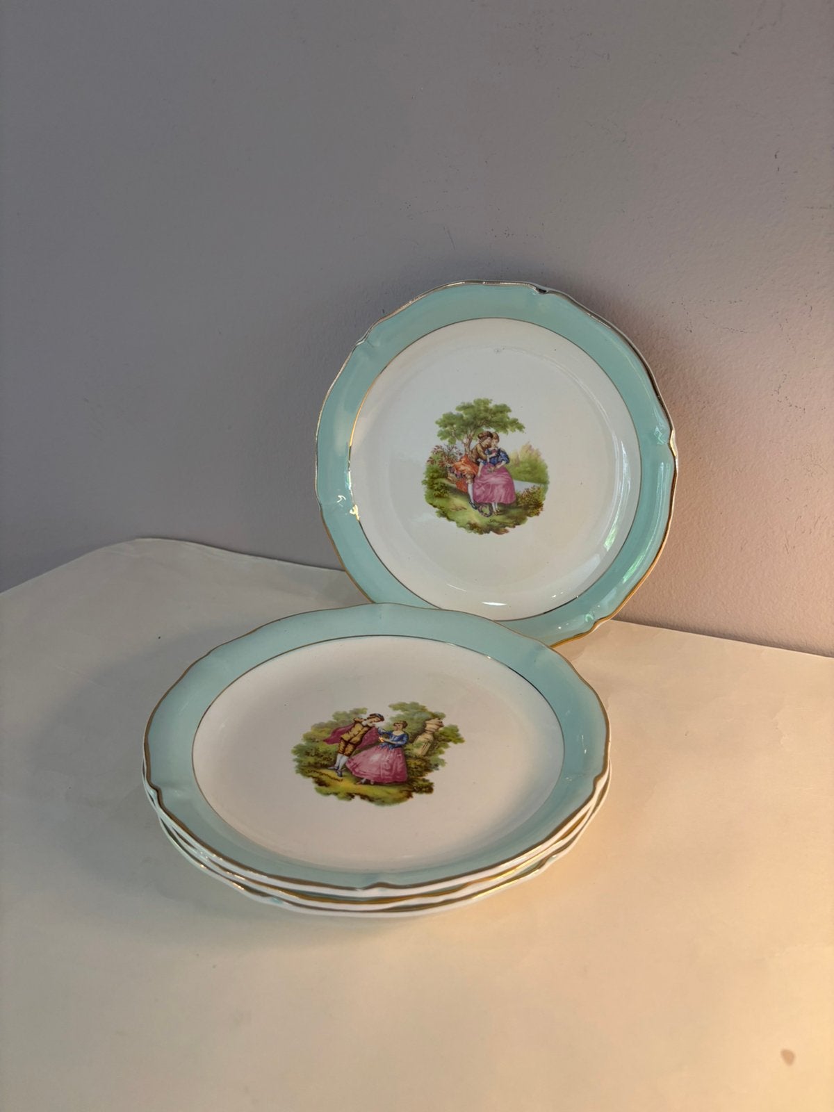 Vintage 40s Ceranord France bordjes, Antiek en Kunst, Antiek | Servies los, Verzenden