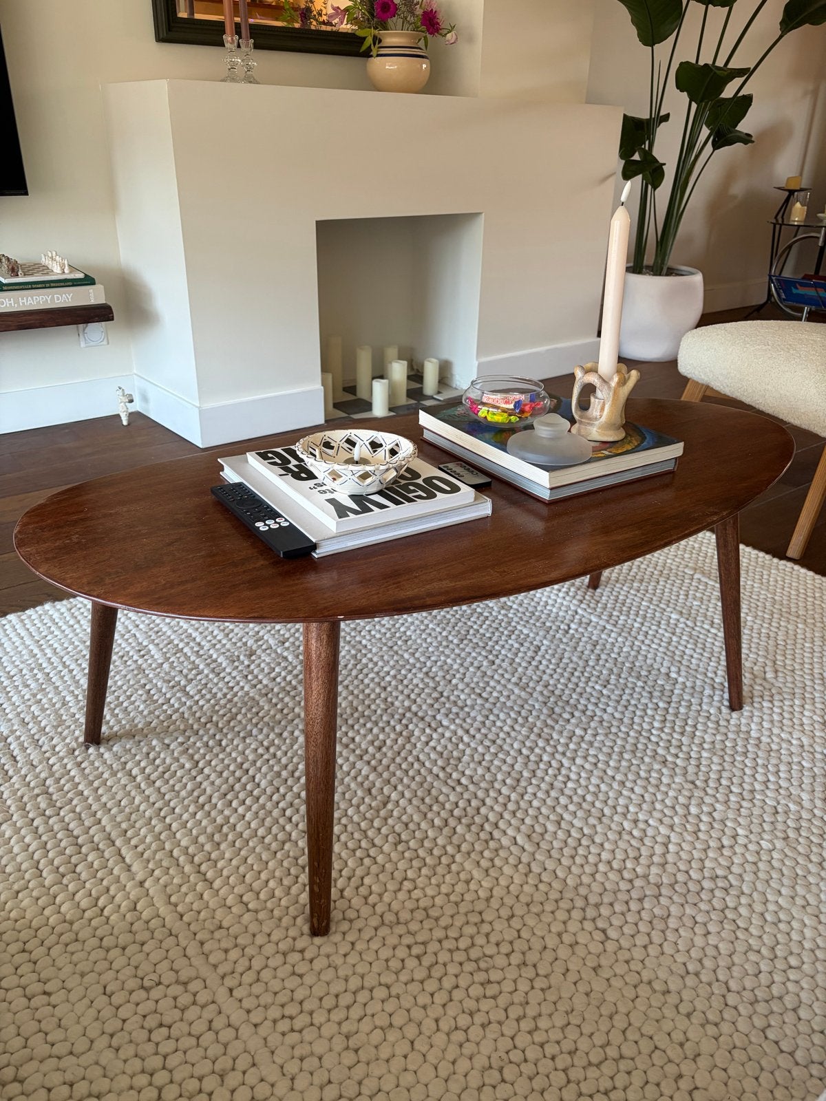 Salontafel Zara Home - Ovaal Hout, Ophalen, Gebruikt, 100 tot 150 cm, 50 tot 100 cm