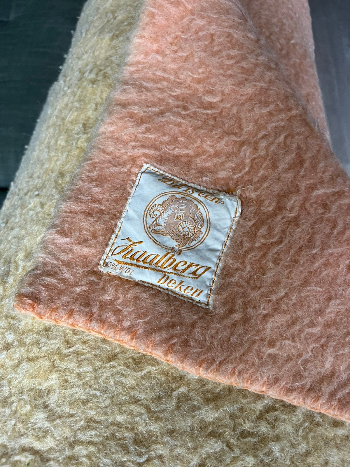 Toffe Zaalberg vintage wollen deken, Ophalen of Verzenden, Gebruikt