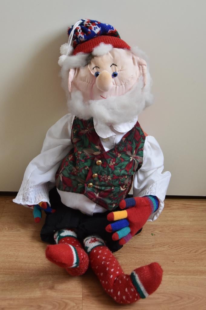 Leuke grote handgemaakte Kabouter pop Kerst Winter, Verzenden, Pop