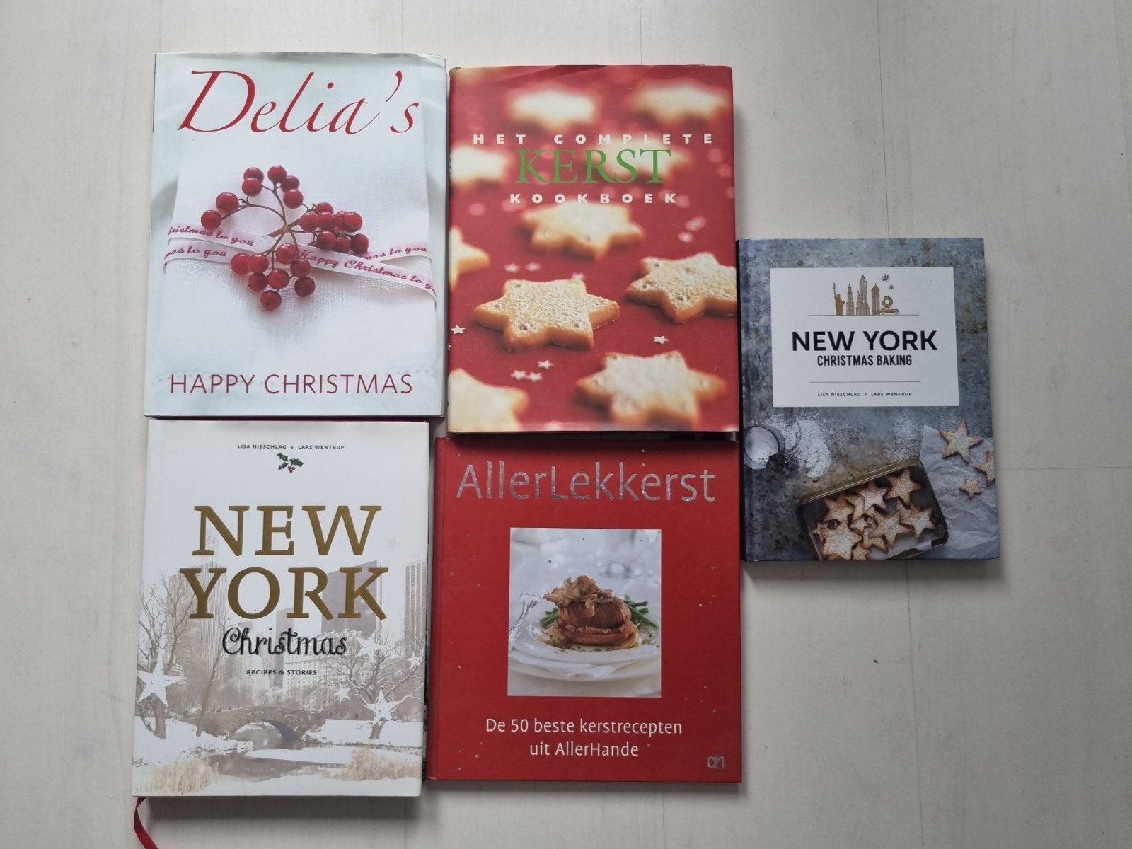 Kerst Kookboeken Collectie - 5 boeken, Gelezen, Hoofdgerechten, Diverse auteurs, Ophalen of Verzenden