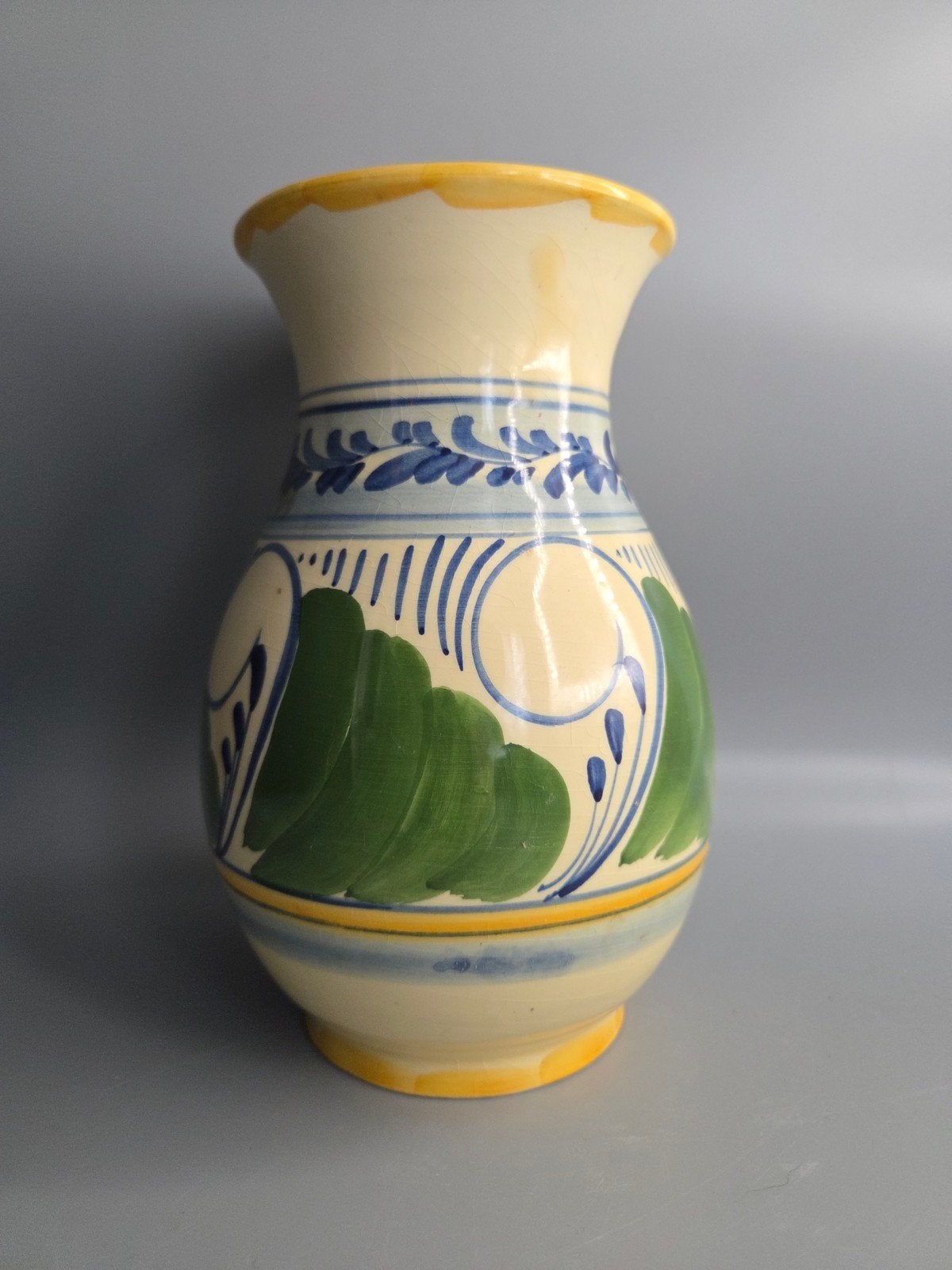 Italiaanse Majolica Vaas – Handgeschilderd (ca. Jaren '50), Ophalen of Verzenden