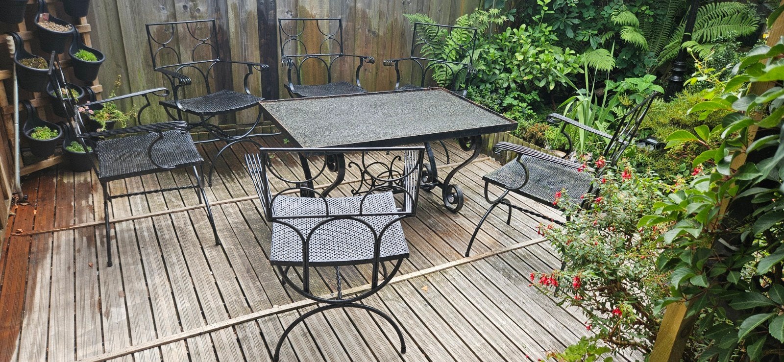 zwaar smeedijzer/ gietijzer tuinset brocante vintage teab, Tuin en Terras, Tuinsets en Loungesets, Ophalen, Overige materialen