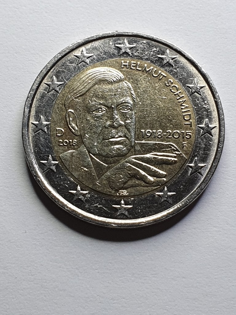 2 Euro - Duitsland - Helmut Schmidt, Postzegels en Munten, Ophalen of Verzenden, Duitsland, 2 euro, Losse munt
