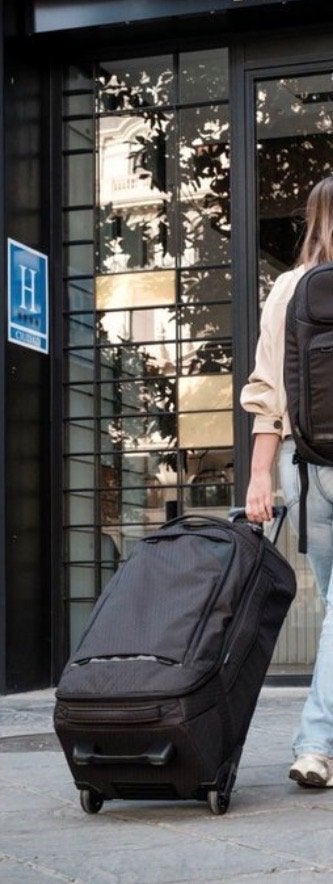 Nomad reistas met wieltjes, Ophalen, Zwart, Zo goed als nieuw, 60 tot 80 cm