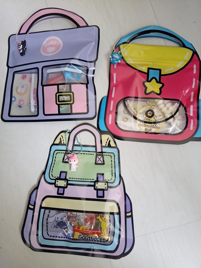 Traktatie Kuromi & friends rugtasje zakje €1,30, Ophalen of Verzenden, Nieuw, Feestartikel, Verjaardag