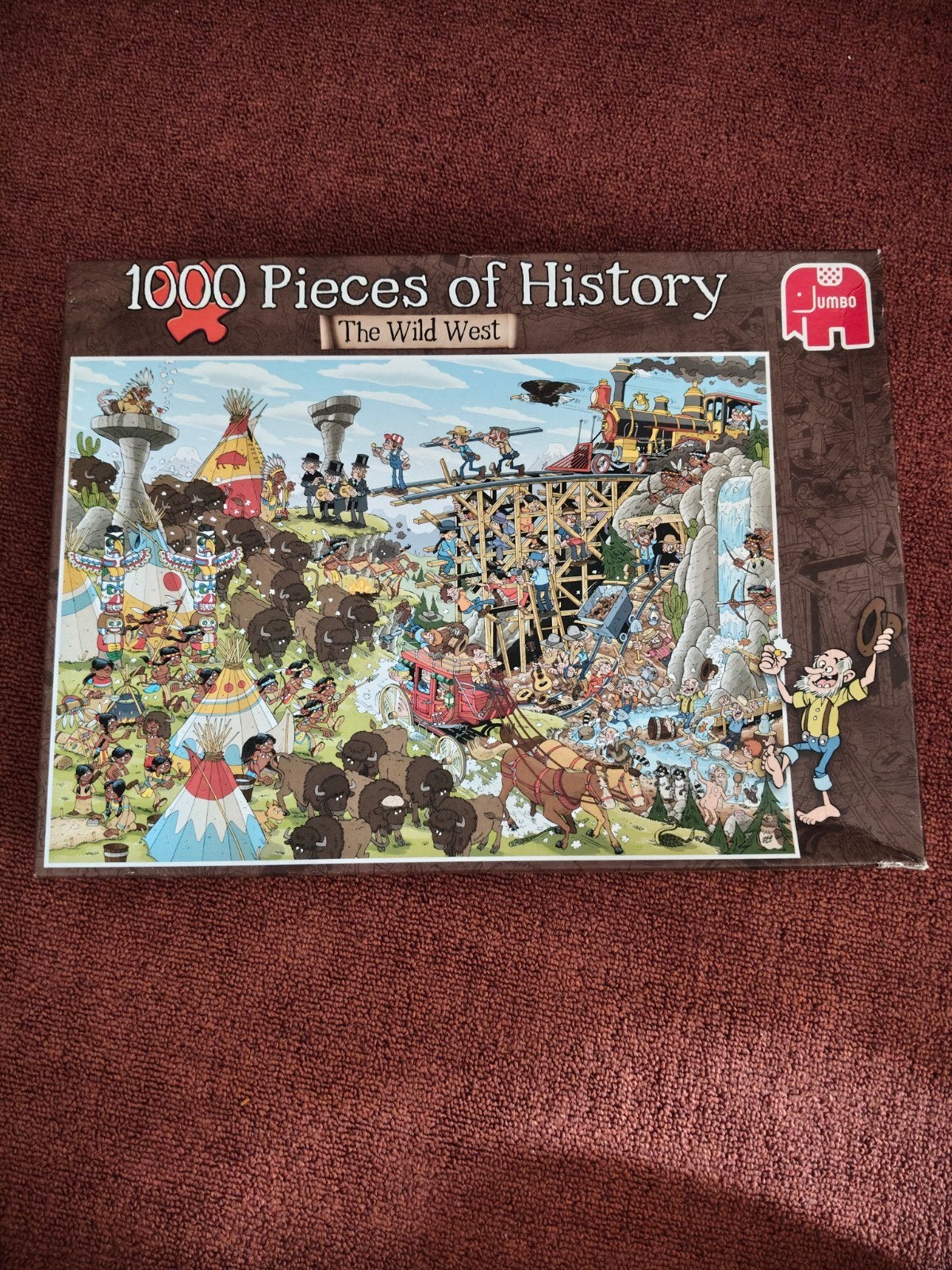 Jumbo 1000 stukjes puzzel - The Wild West, Ophalen of Verzenden, Gebruikt