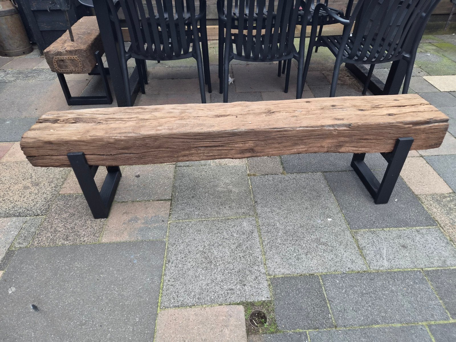 Bielzen buiten bankje, Tuin en Terras, Ophalen, Gebruikt