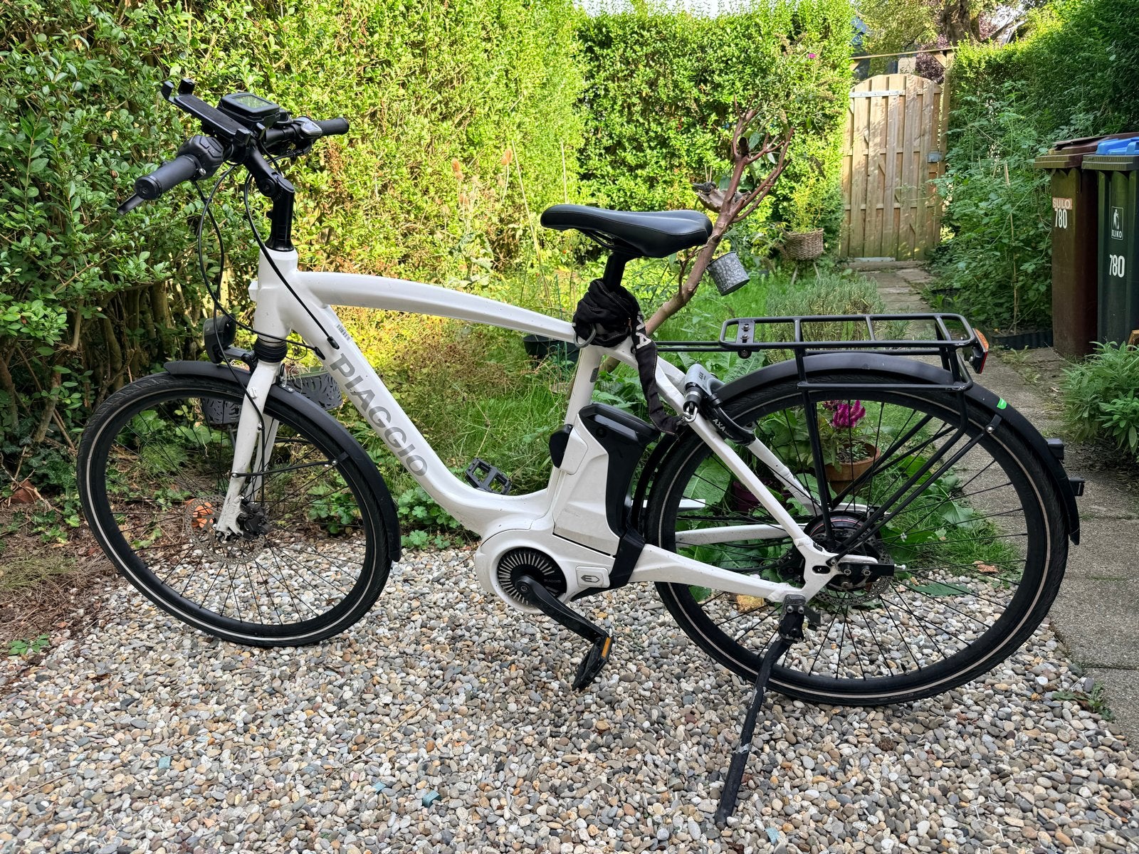 Piaggio e-fiets, elektrische fiets, Gebruikt, 50 km per accu of meer, 55 tot 59 cm, Ophalen