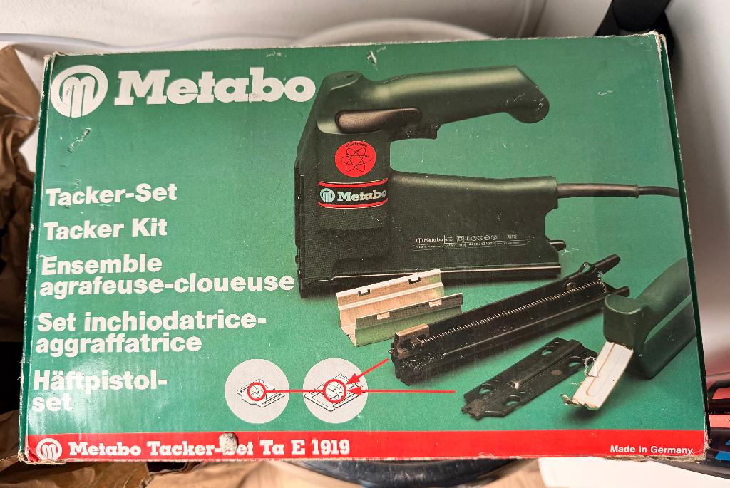 Metabo electrisch tacker - nietmachine, Ophalen of Verzenden, Zo goed als nieuw