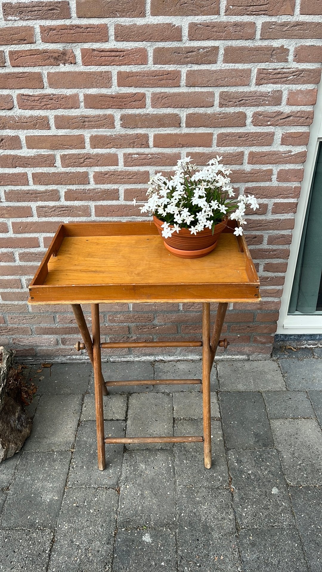 Butler tray., Ophalen, Rechthoekig, Hout