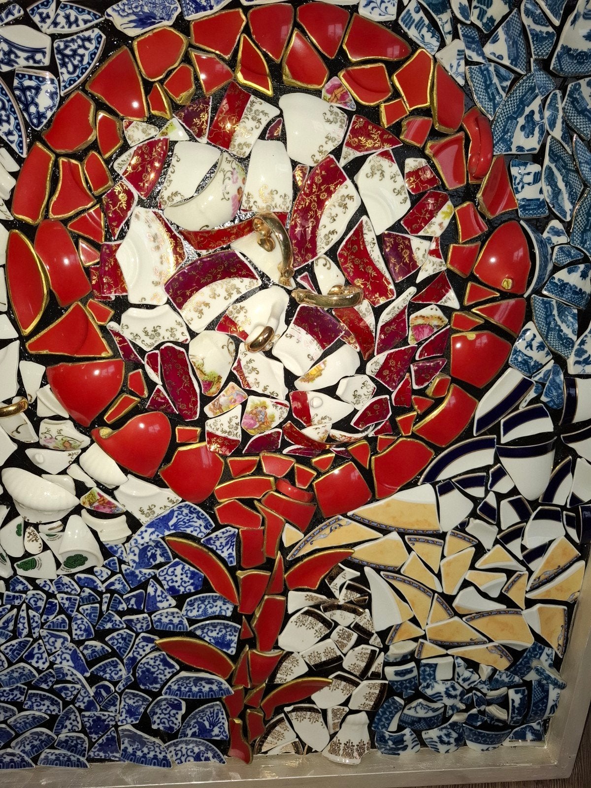 Mozaïek schilderij., Antiek en Kunst, Ophalen