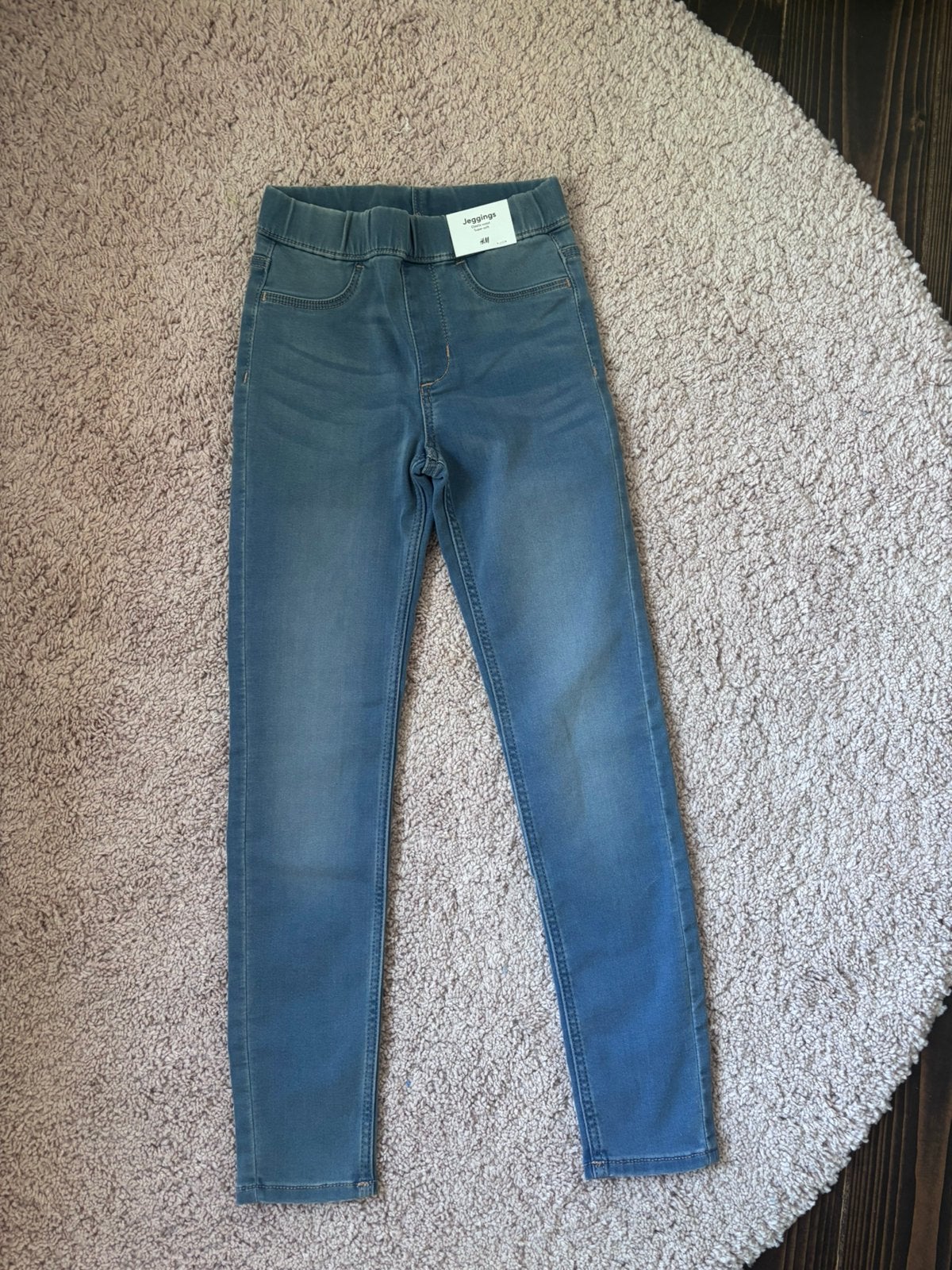 H&M blauwe jeggings spijkerbroek maat 134, Ophalen of Verzenden, Nieuw, Meisje, Broek