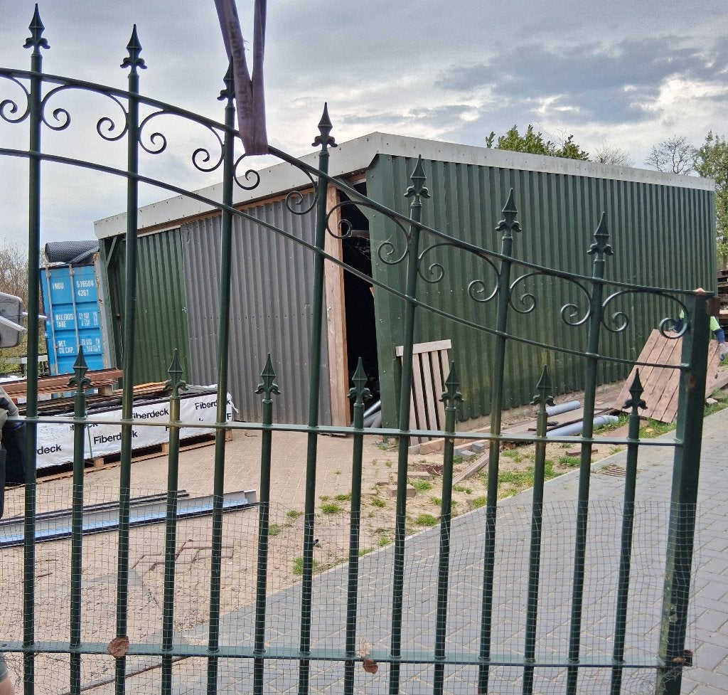 Sierijzeren inrijpoort, Tuin en Terras, Tuinhekken en Hekwerk, Ophalen, Gebruikt, IJzer, Sierhekwerk
