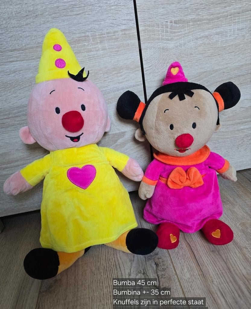 Leuke set van Bumba en Bumbina knuffels in perfecte staat, Ophalen, Overige merken, Overige karakters, Overige typen