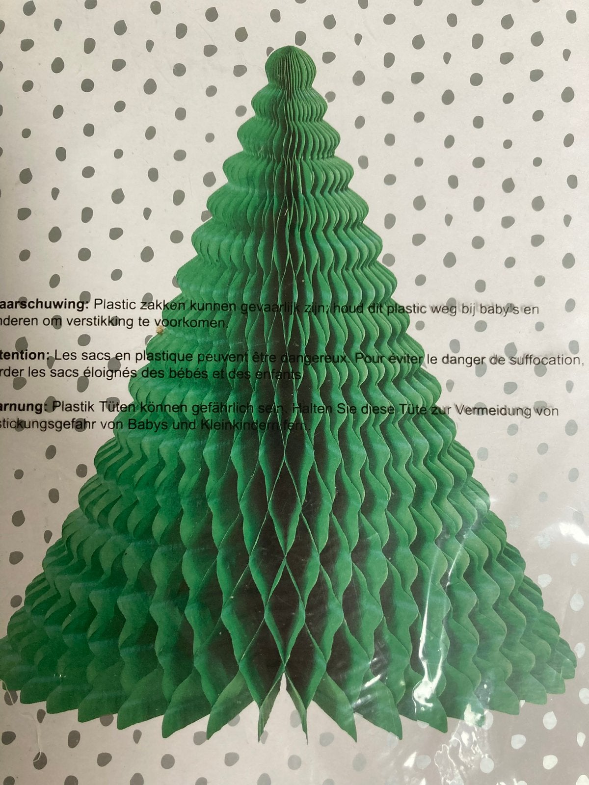 Twee kerstbomen groen papier honeycomb 40cm hoog Nieuw, Diversen, Ophalen of Verzenden, Nieuw