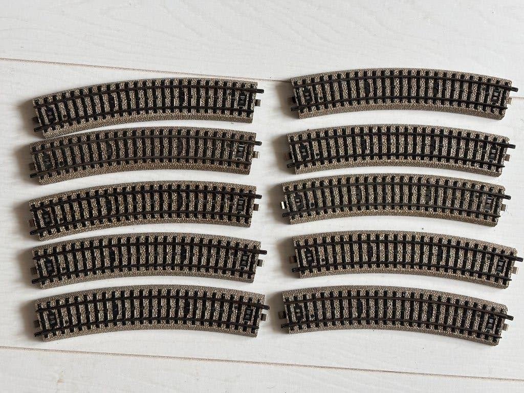 10 x Märklin 5206 tegenbocht wissels M rails, Hobby en Vrije tijd, Modeltreinen | H0, Wisselstroom, Gebruikt, Rails, Ophalen of Verzenden