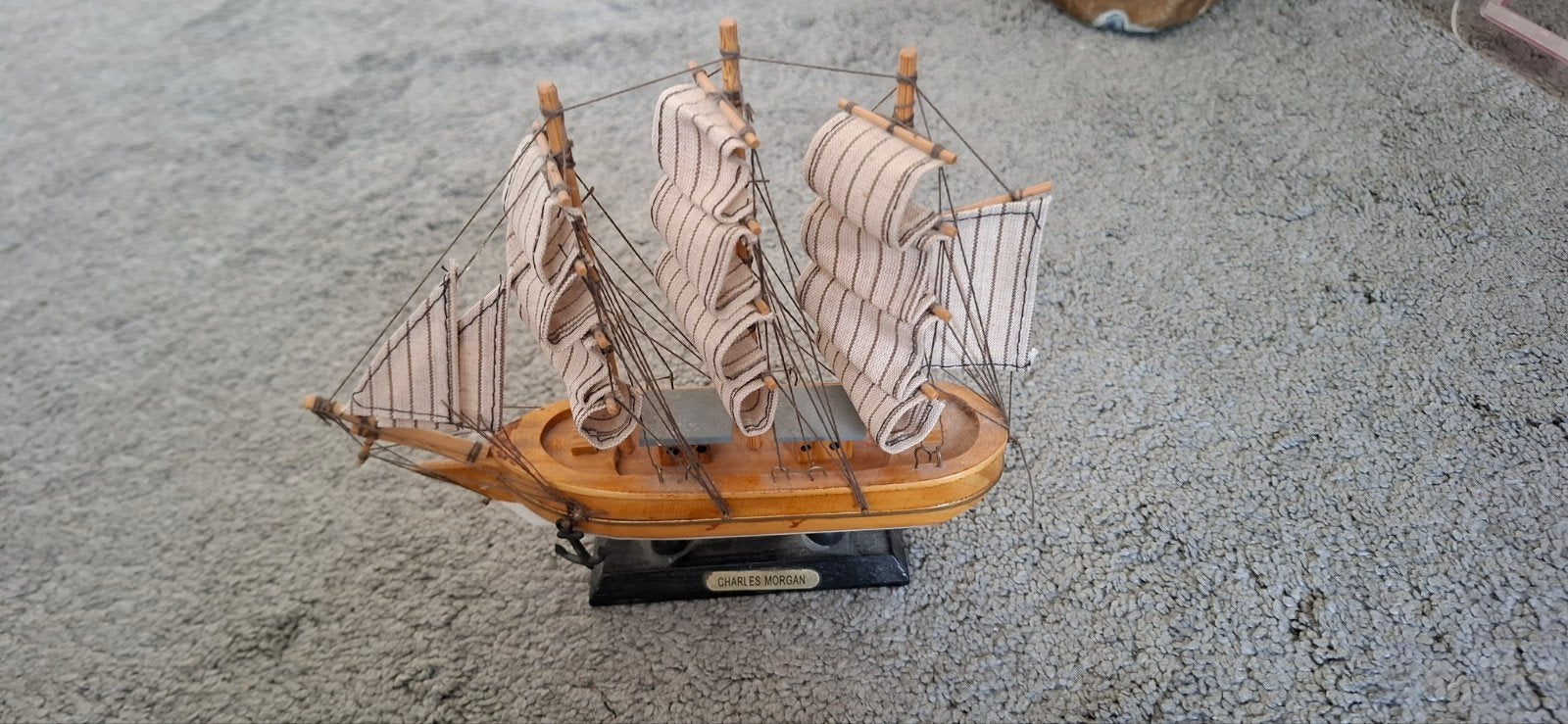 Decoratief houten zeilschip model - Charles W. Morgan, Ophalen of Verzenden, Zo goed als nieuw