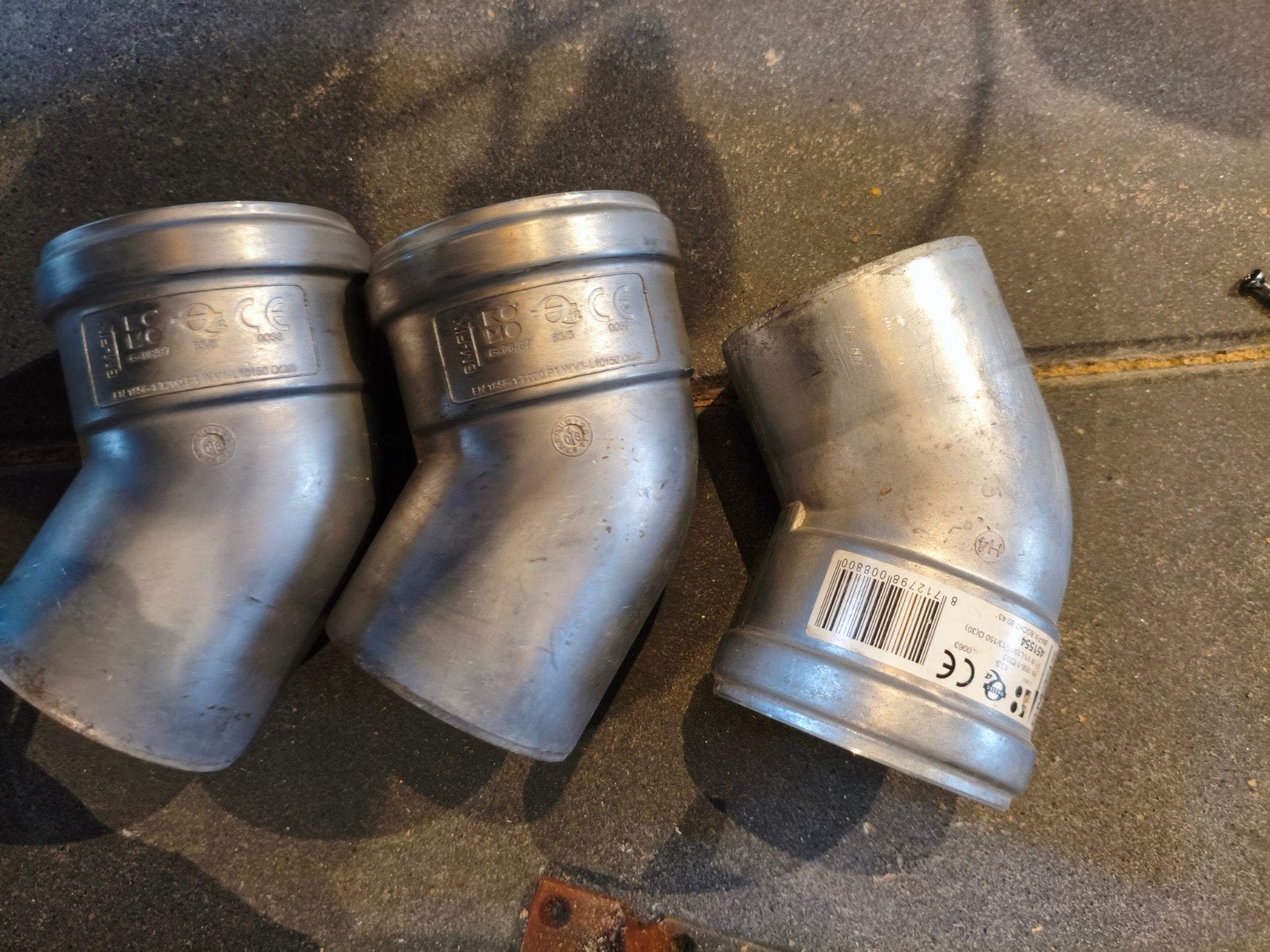Rookgas afvoer, Bochten, Pvc, Ophalen of Verzenden, Minder dan 2 meter