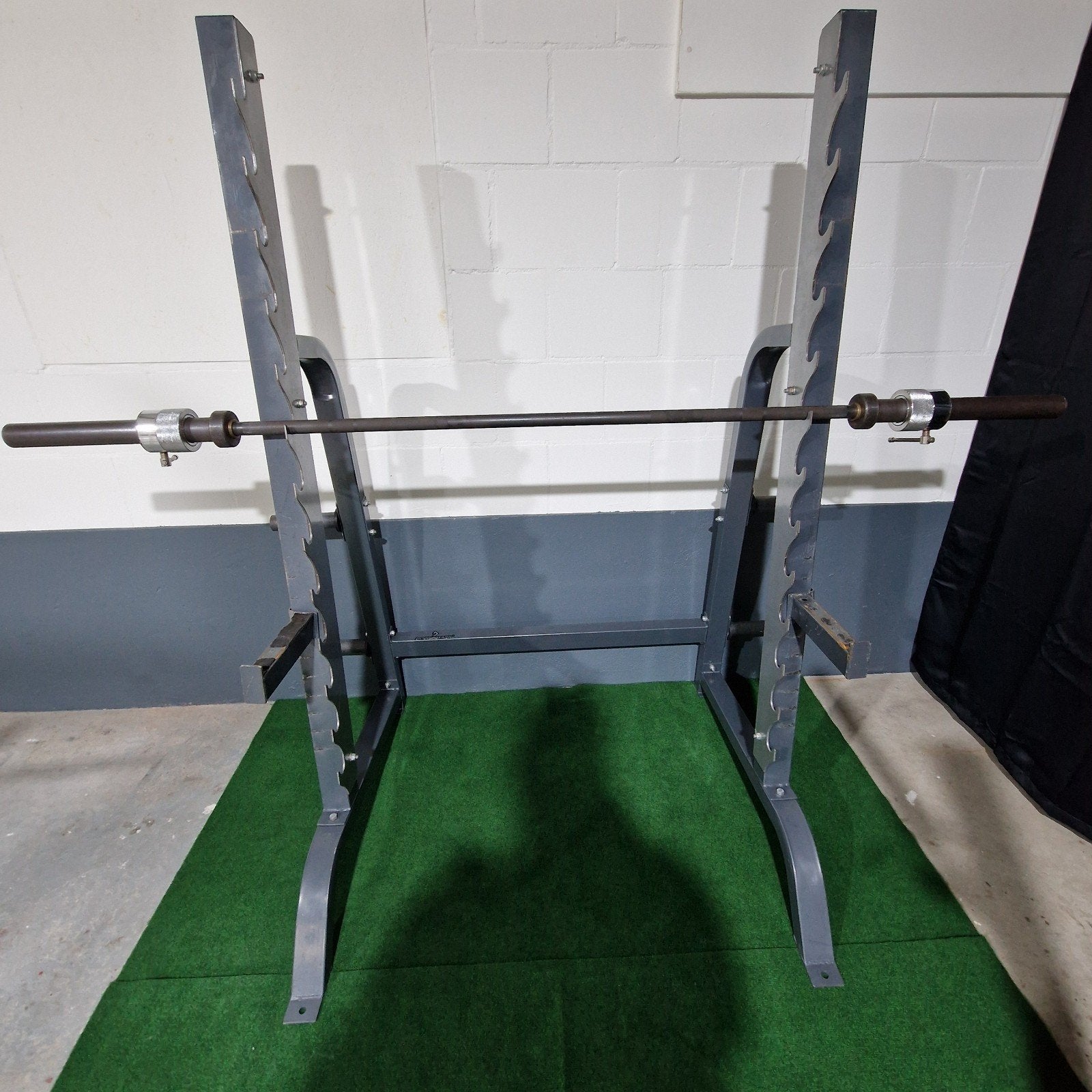 Multipressrack, Half rek + spotters en olympische stang, Sport en Fitness, Fitnessapparatuur, Ophalen, Gebruikt, Benen