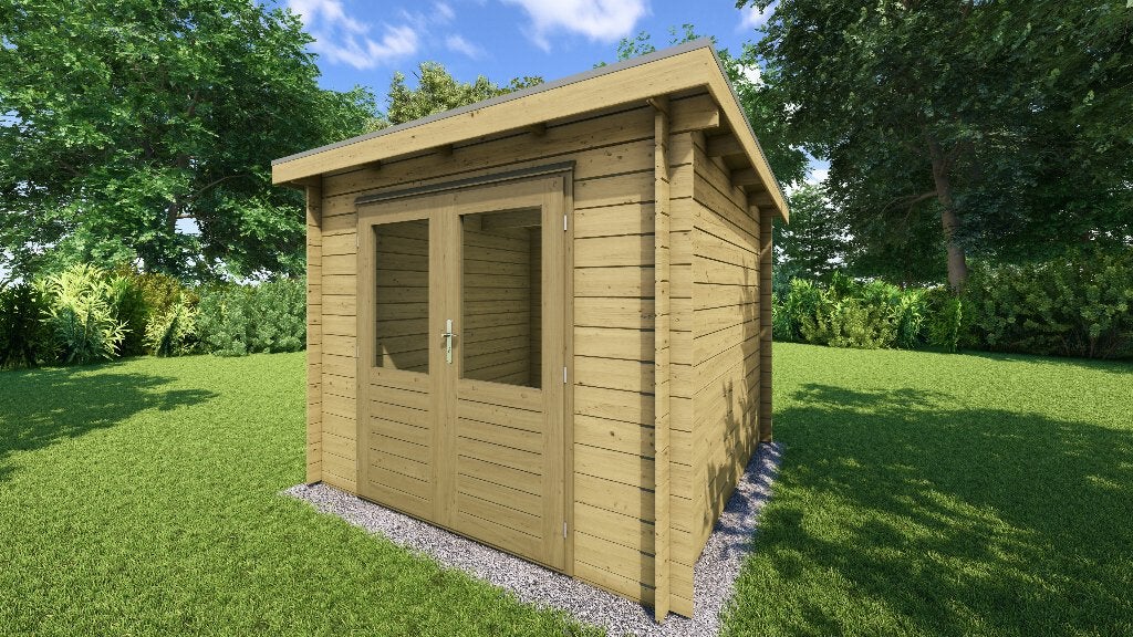 Fonteyn Basicline Tuinhuis Dahlia 250x250cm - Keteldruk, Minder dan 250 cm, 200 tot 400 cm, Verzenden, Blokhut