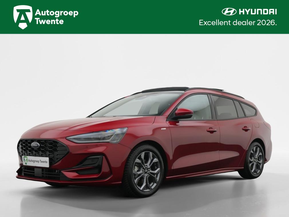 Ford Focus 1.0 Ecoboost automaat ST line X | Panoramdak | Af, 12 maanden, Stof, Gebruikt, Zwart
