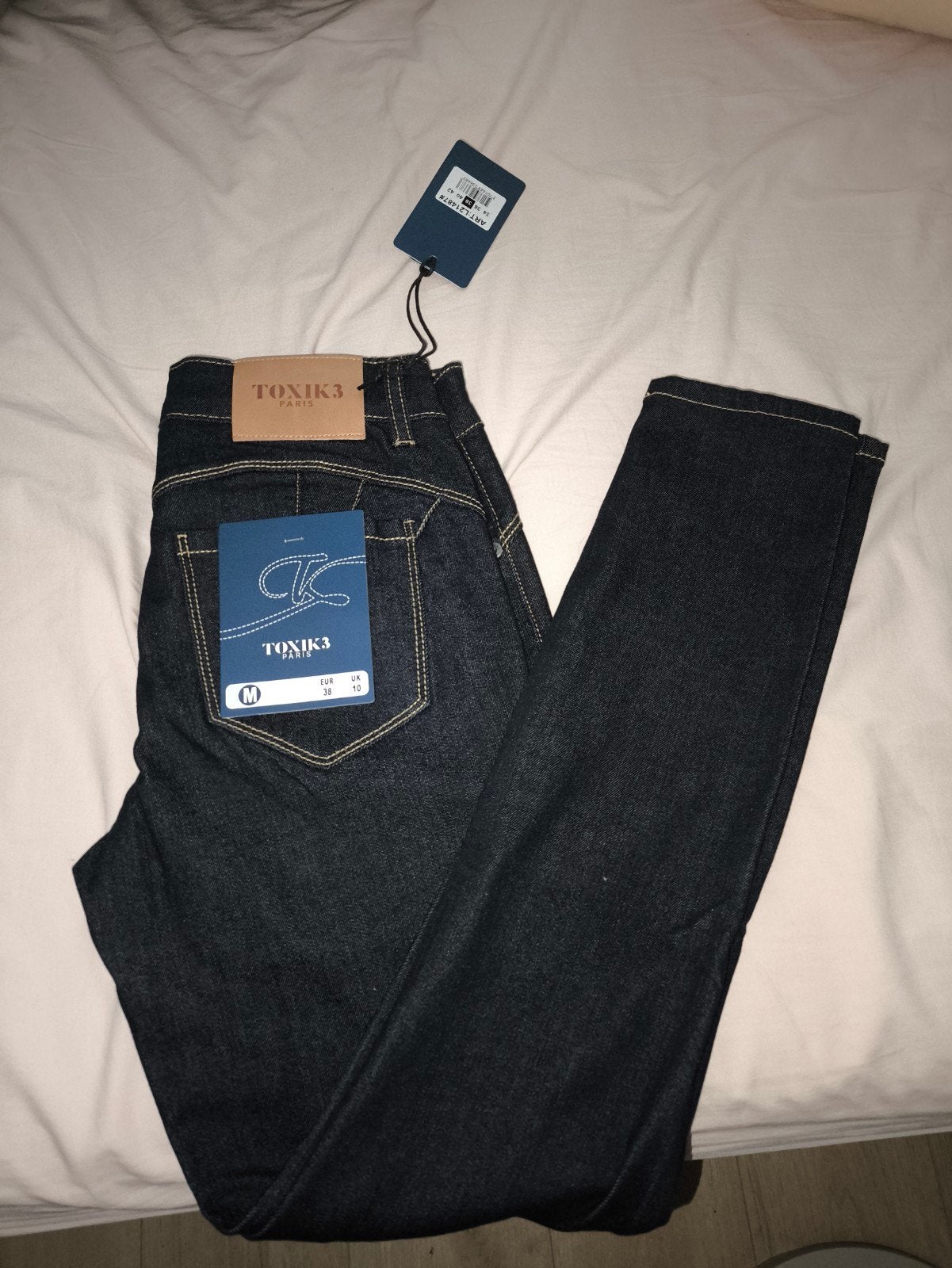 Nieuwste model Toxik3 Paris Jeans - Donkerblauw (Maat M), Blauw, Nieuw, Toxik3 Paris, Ophalen of Verzenden