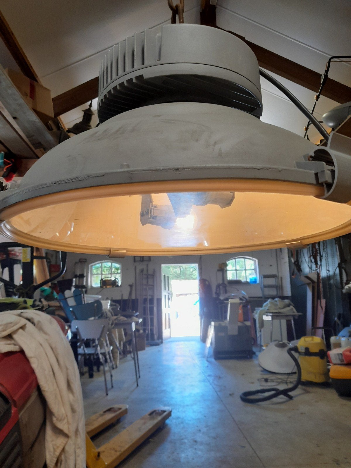 Grote Industriële Hanglamp - Vintage Fabriekslamp, Gebruikt, Metaal, Industrieel, Vintage, Fabriek, E27 (groot)
