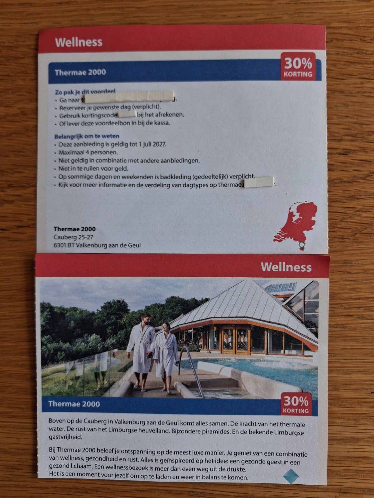 THERMAE 2000 30% KORTING MAX 4 PERSONEN!, Drie personen of meer, Kortingsbon