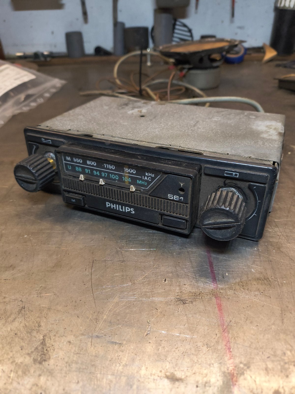Philips 561 autoradio - originele klassieke auto radio -, Ophalen of Verzenden, Gebruikt