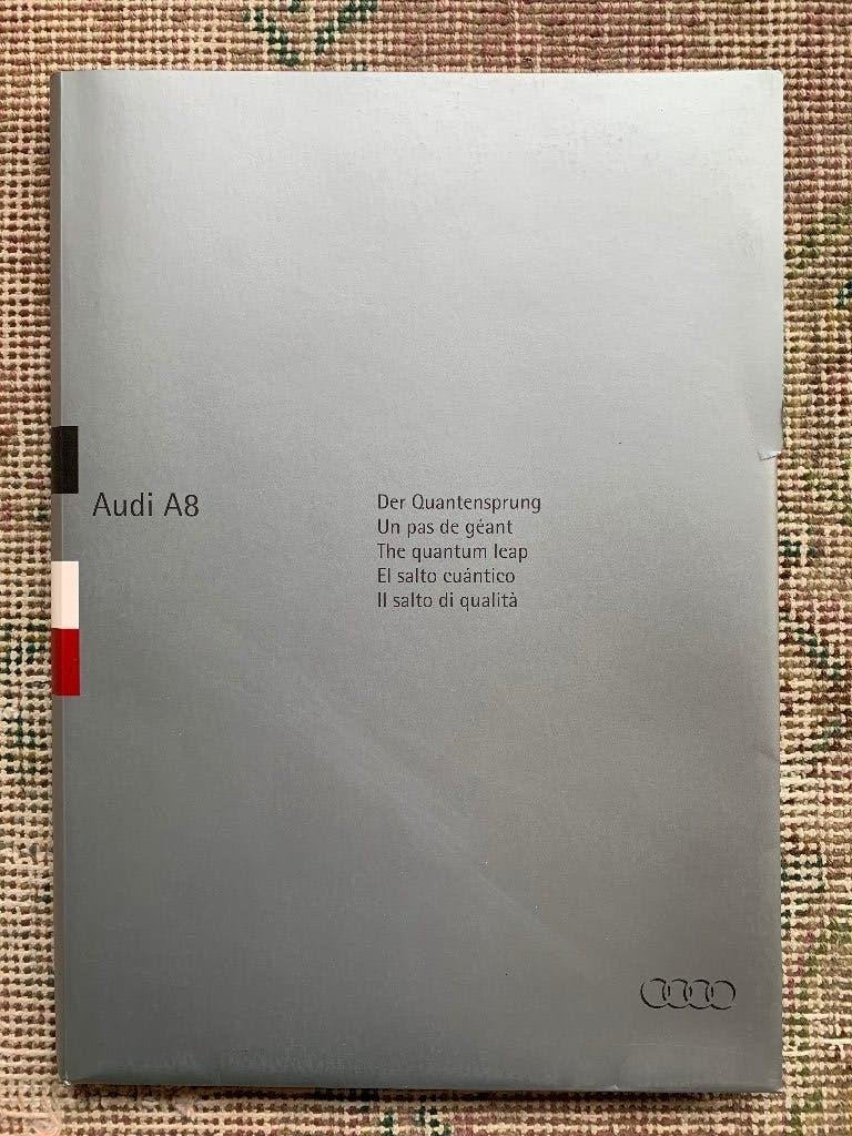 Nederlandse brochures Audi A8 1994 in luxe kartonnen map!, Nieuw, Ophalen of Verzenden, Audi, Audi