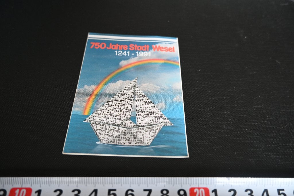 sticker 1241-1991 750 jahre stadt wesel, Ophalen of Verzenden, Zo goed als nieuw