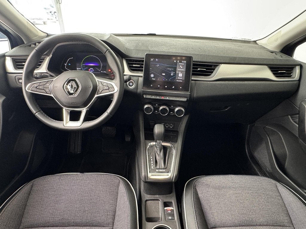 Renault Captur 1.6 E-Tech full hybrid 145 Techno | Navigatie, Auto's, Gebruikt, Blauw, Leder en Stof, Origineel Nederlands