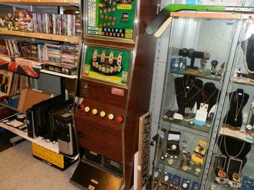 Speelautomaat gokkast vintage old school, Overige munten, Ophalen of Verzenden, Gebruikt