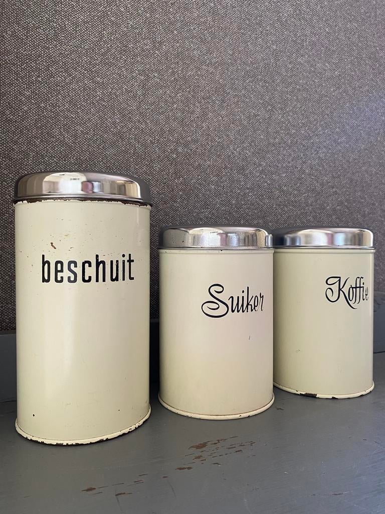 Brabantia - Vintage voorraadblikken/bussen!, Verzamelen, Blikken, Ophalen of Verzenden, Gebruikt, Overige, Overige merken