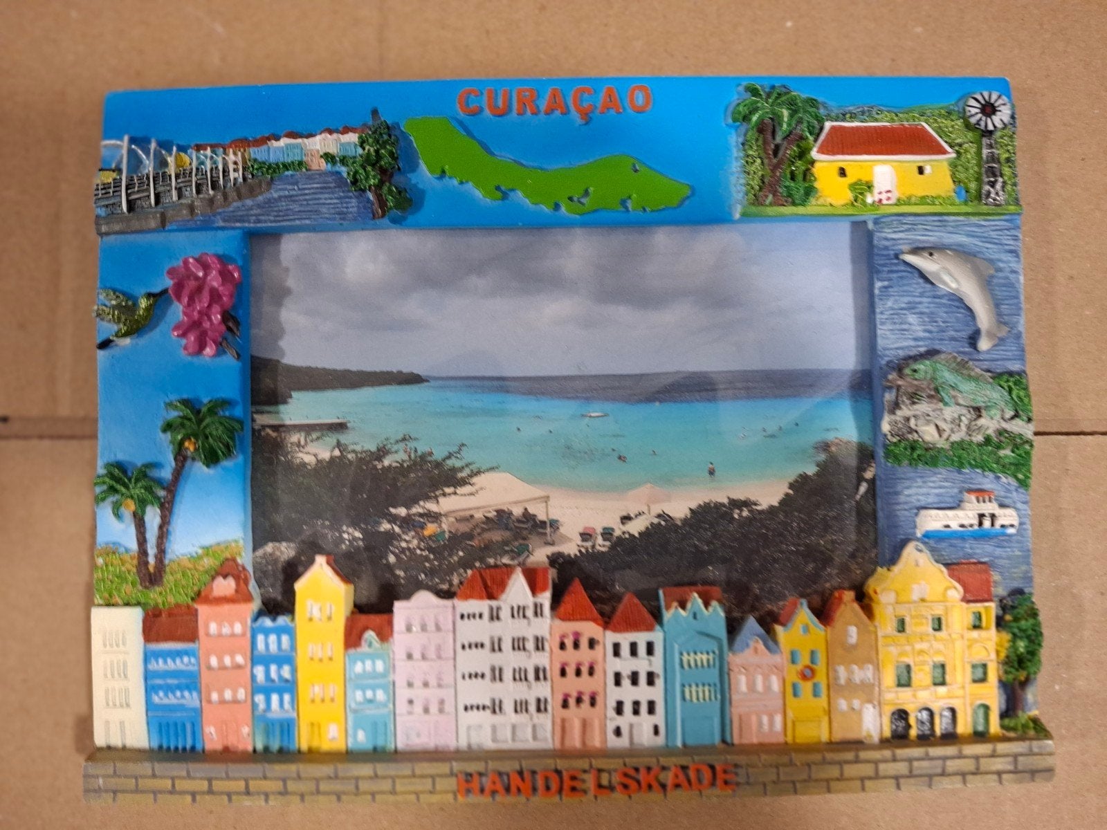 Curaçao fotolijstje - Nieuwstaat, Overige materialen, Minder dan 50 cm, Nieuw, Ophalen of Verzenden