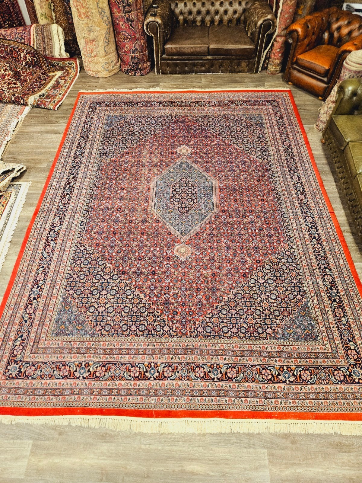 Perzisch Handgeknoopt Bidjar Tapijt. Prachtige kleuren., Huis en Inrichting, Crème, Verzenden, Perzisch, 200 cm of meer