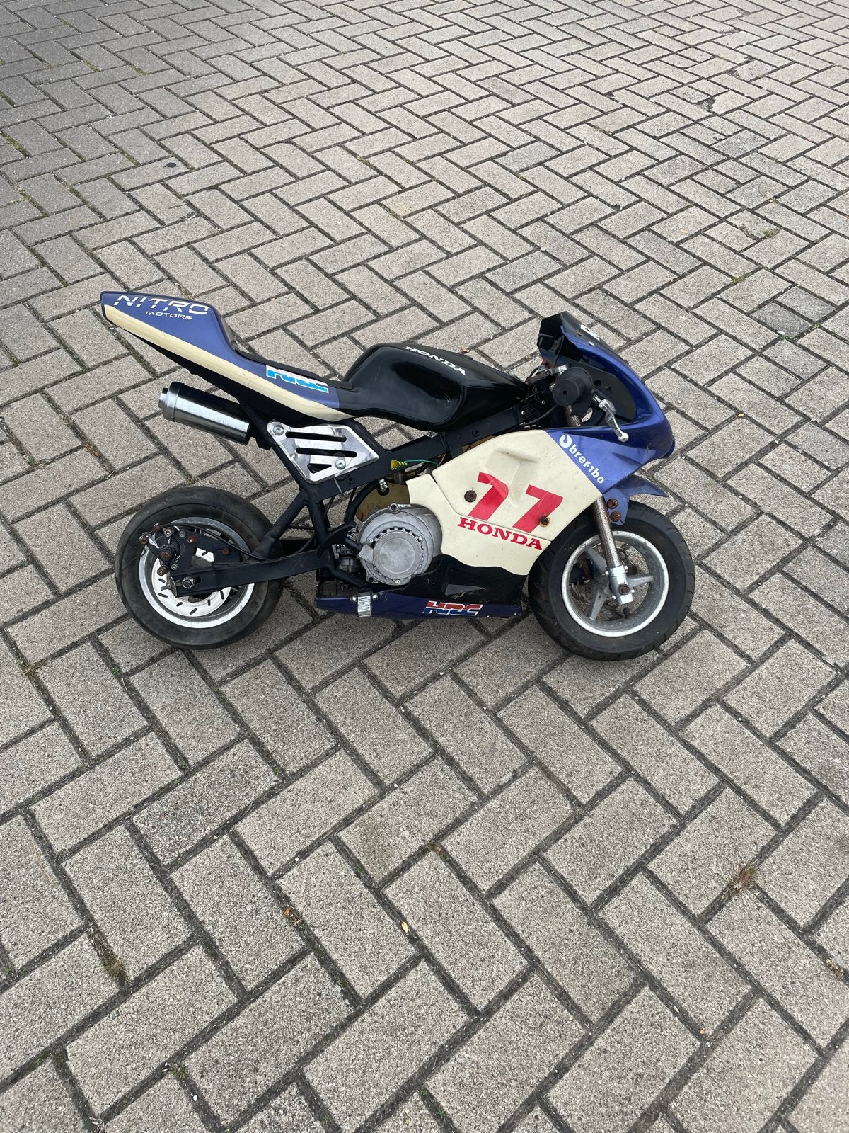 Minibike met grote berg onderdelen, Ophalen, Gebruikt, Schijfrem, Overige typen