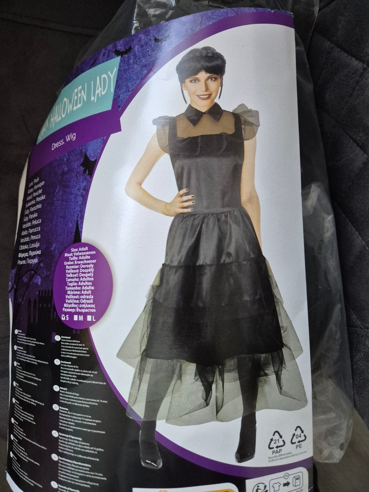 Wednesday Halloween jurk - Maat S, Kleding | Dames, Ophalen of Verzenden, Zo goed als nieuw, Halloween, Kleding