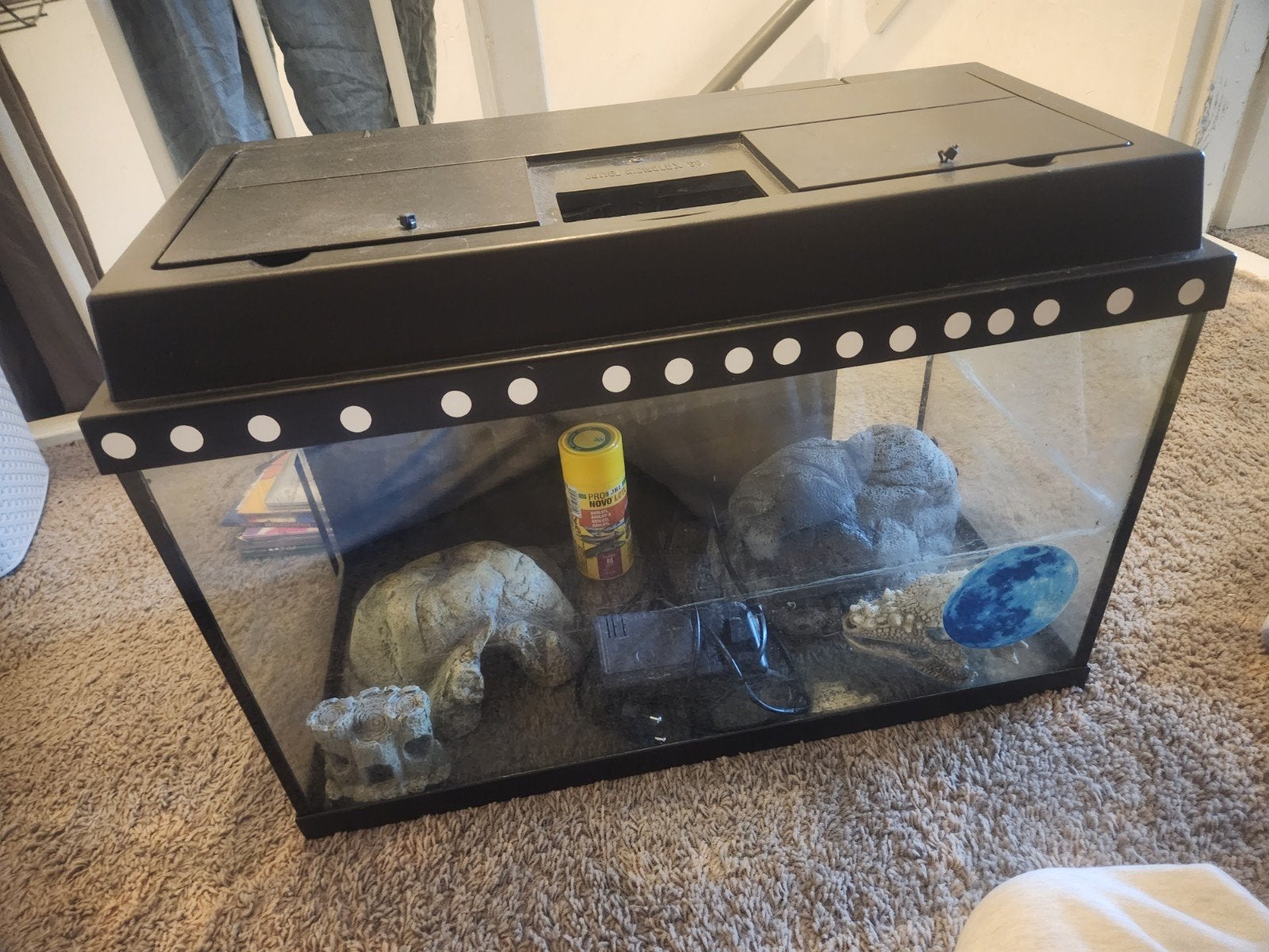 aquarium 60 x 30 incl pomp en asecoires, Ophalen, Gebruikt