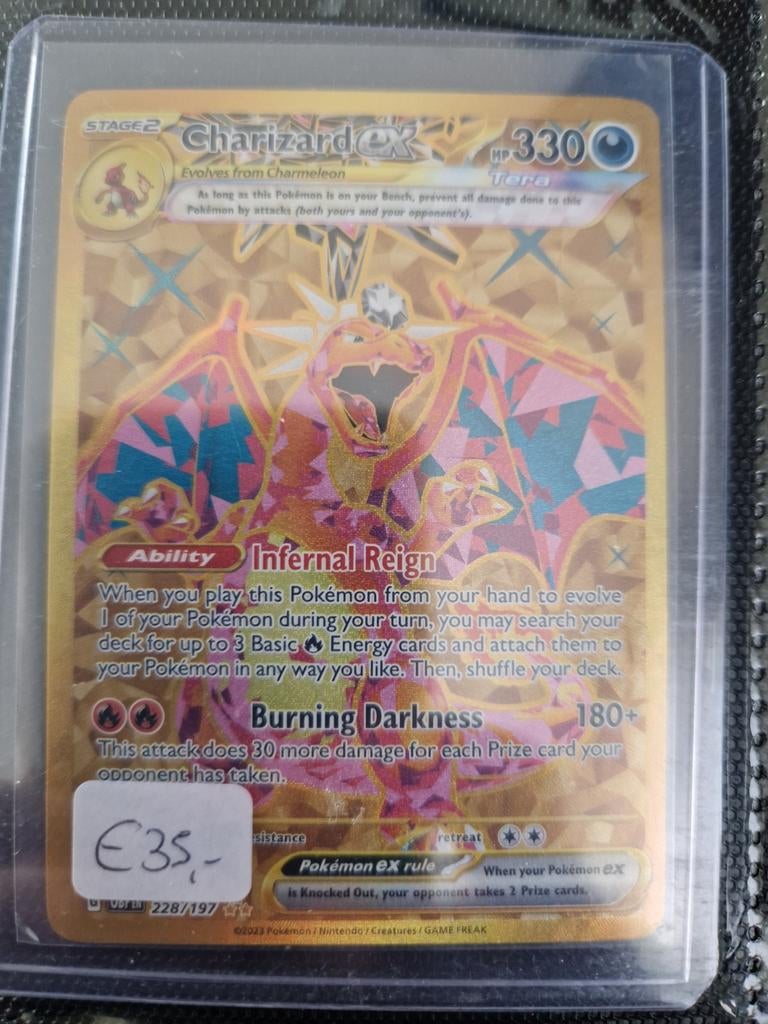 Charizard ex 228/197 Obsidian Flames Pokémon kaart, Hobby en Vrije tijd, Verzamelkaartspellen | Pokémon, Zo goed als nieuw, Losse kaart