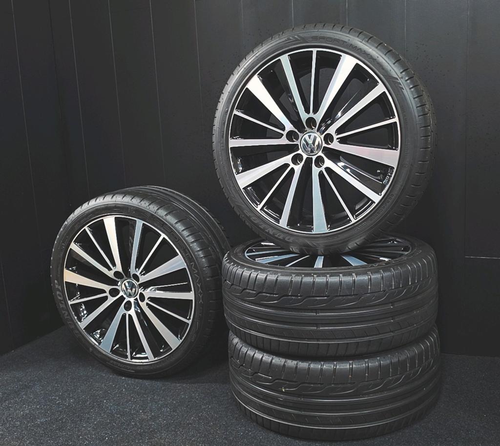 VW GOLF  5x112 preston velgen 18 inch dunlop, 18 inch, Velg(en), Ophalen of Verzenden, Vw
