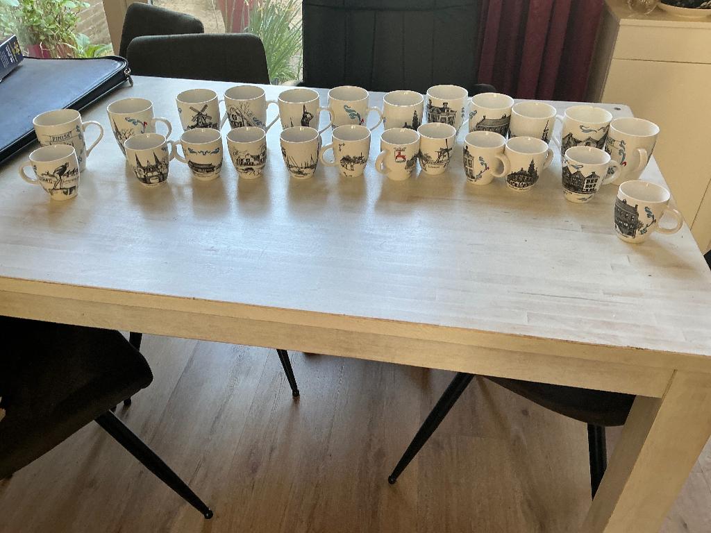 Koffie mokken, Overige stijlen, Ophalen of Verzenden, Zo goed als nieuw, Wit